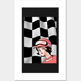 Trixie Speed Racer Checkered Flag! Posters and Art